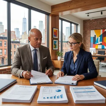 Commercial property management planning meeting