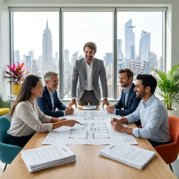 Broker guiding startup founders through office search process