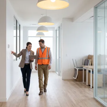 Office construction management walkthrough