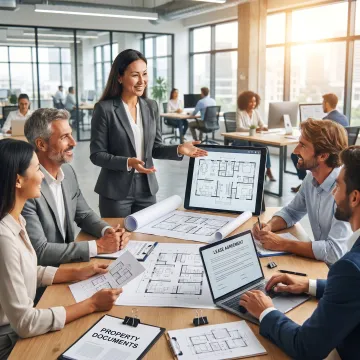 Startup office receiving commercial property management support