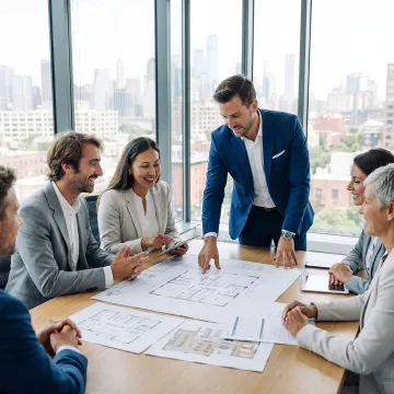 Commercial leasing consultation and office tour process