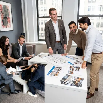 Commercial broker guiding startup founders through office leasing steps