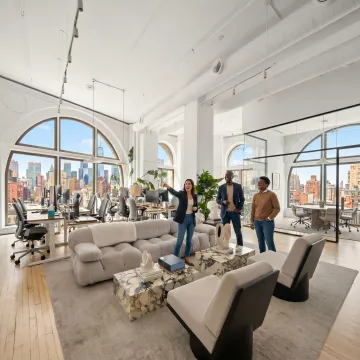 Modern startup office space in New York City
