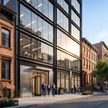 Modern commercial office building in Williamsburg, Brooklyn