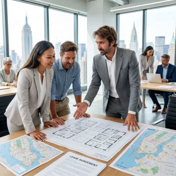 Broker guiding startup founders through office leasing process