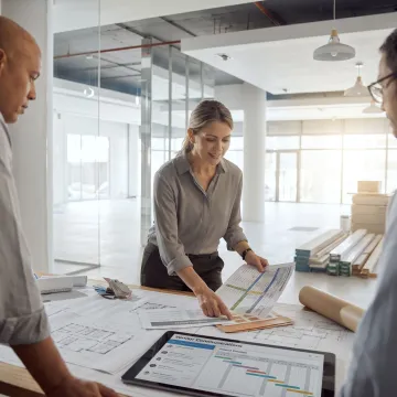 Commercial office buildout planning process