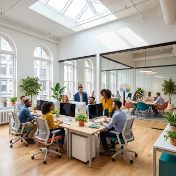 Modern shared office space in Union Square