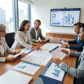 Commercial real estate portfolio planning meeting