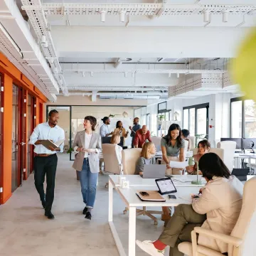 Modern flexible office space for startup teams