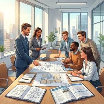 Commercial real estate team advising a startup office client