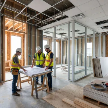 Startup office buildout in progress