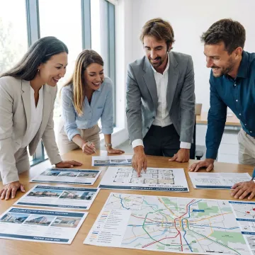 Advisor helping founders compare office options
