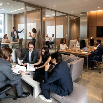 Modern private office suite for a tech startup