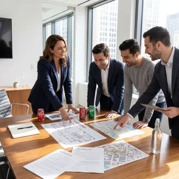 Broker guiding founders through office leasing process