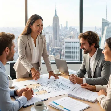 Commercial broker guiding startup founders through office leasing steps