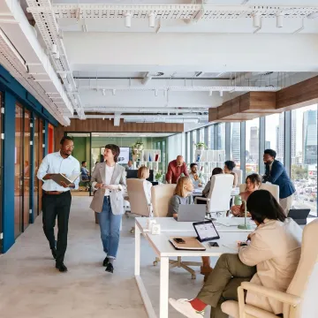 Modern flexible office space for startups
