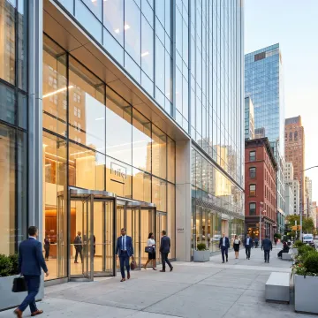 Modern office building in Downtown Brooklyn