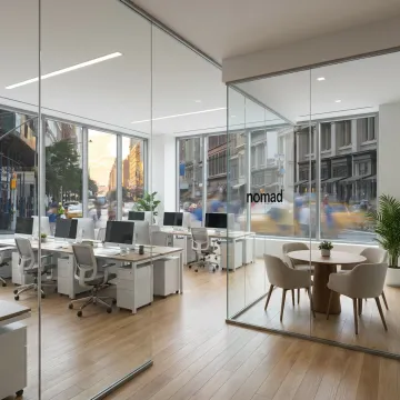 Modern private startup office in NYC