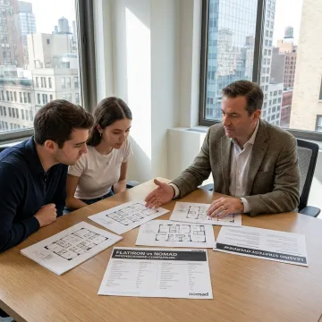 Broker advising startup founders on office options