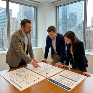 Broker guiding startup founders through office leasing process
