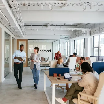 Modern startup office space with open layout