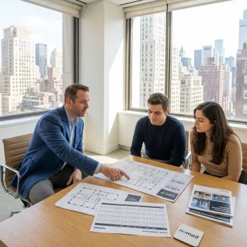 Broker advising startup founders on office leasing options