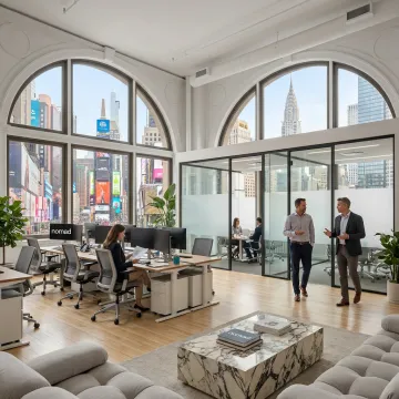 Modern Times Square office space for rent