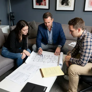Broker guiding office leasing process