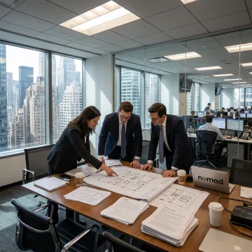 Modern hedge fund office space in NYC