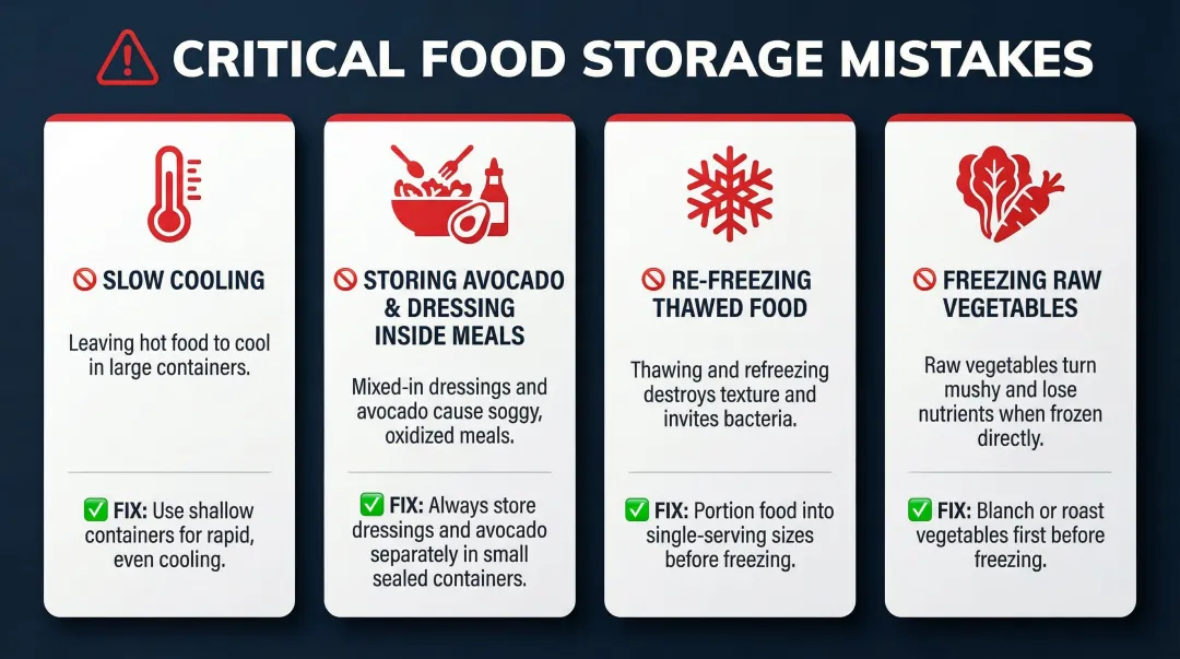 Four common vegan meal prep food storage mistakes and how to fix them