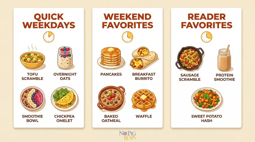 Vegan breakfast recipe categories quick weekday weekend and reader favorites overview
