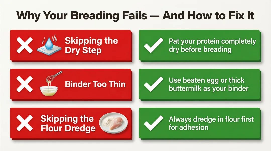 Three most common egg-free breading mistakes and how to fix them