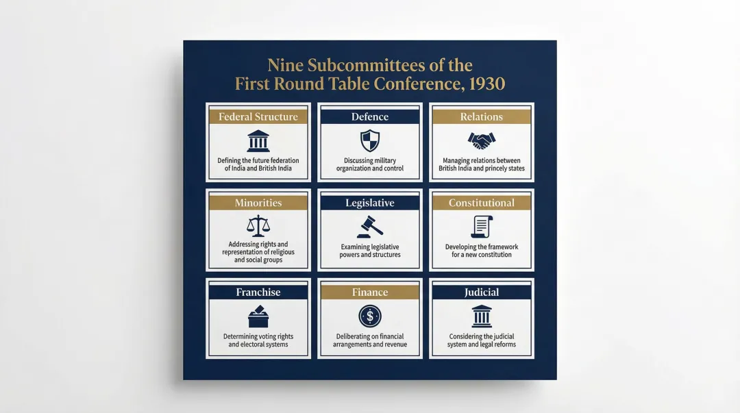 Nine Round Table Conference subcommittees and their constitutional mandates overview