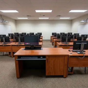 Technology-integrated classroom furniture
