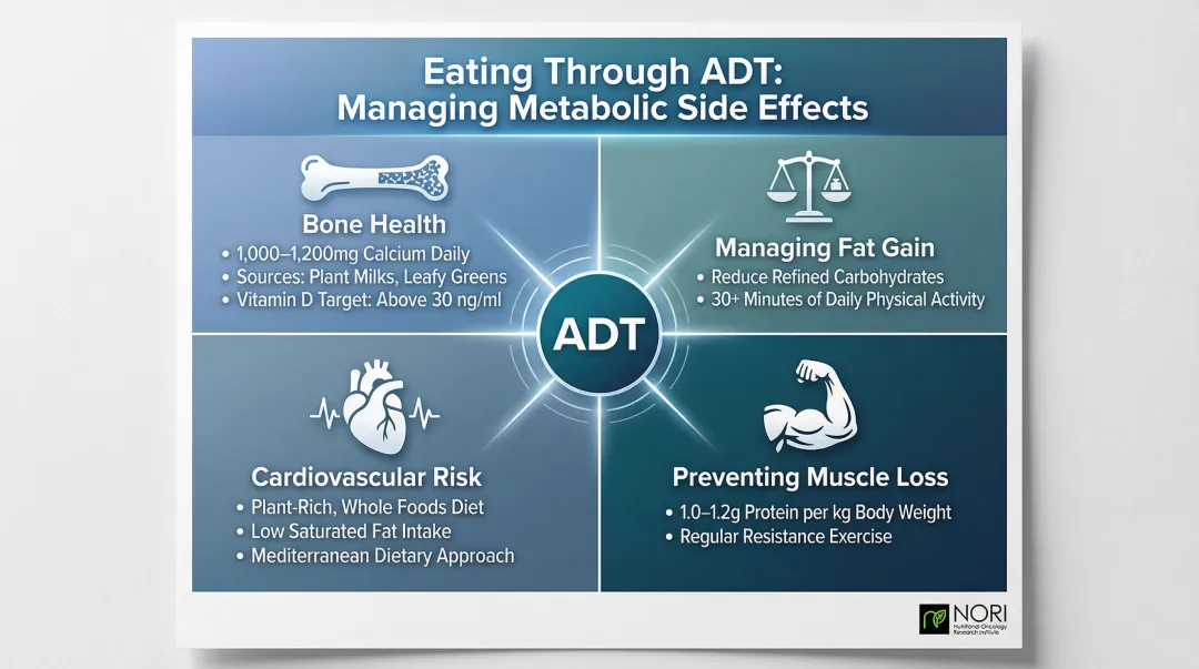 Androgen deprivation therapy dietary management guide covering four metabolic side effects