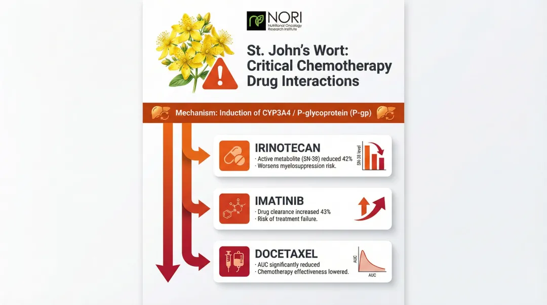 St. John's Wort chemotherapy drug interaction effects and clinical impact table