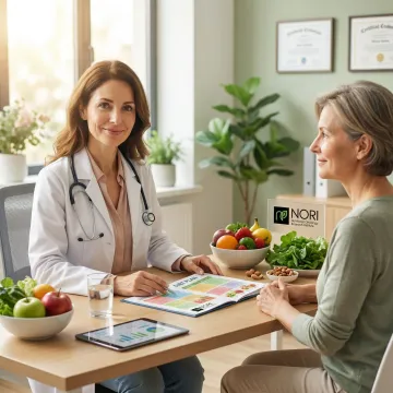 Alternative cancer treatment nutritional consultation session with a specialist