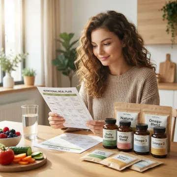 Person following a personalised nutritional cancer treatment plan at home