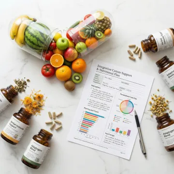 Personalized integrative cancer nutrition program with natural supplements and diet plan