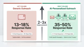 AI outreach response rate comparison generic versus personalized multi-touch email sequences