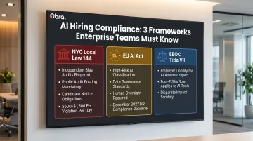 AI hiring compliance framework comparison NYC Law 144 EU AI Act EEOC guidance