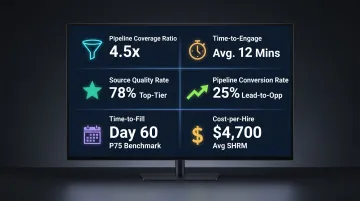 Tech talent pipeline health KPI dashboard six core metrics and benchmarks overview