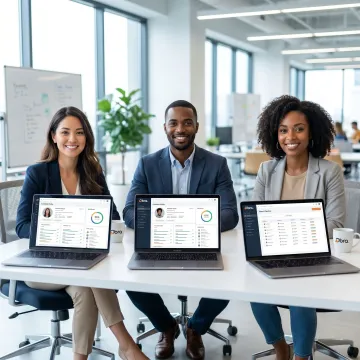 Recruiting team using AI candidate sourcing platform