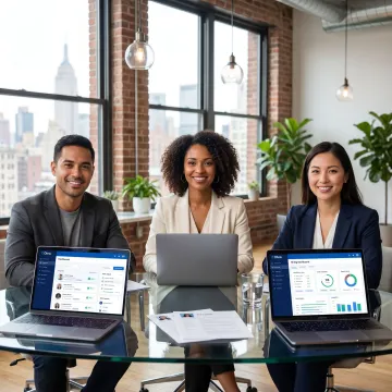 Recruiting team using an AI hiring platform