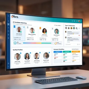 AI recruiting dashboard with candidate matching
