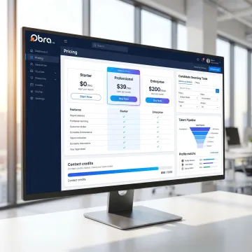 Recruitment platform pricing dashboard