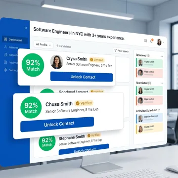 Recruiting dashboard with candidate matching tools