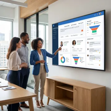 Recruiting team using AI hiring platform dashboard