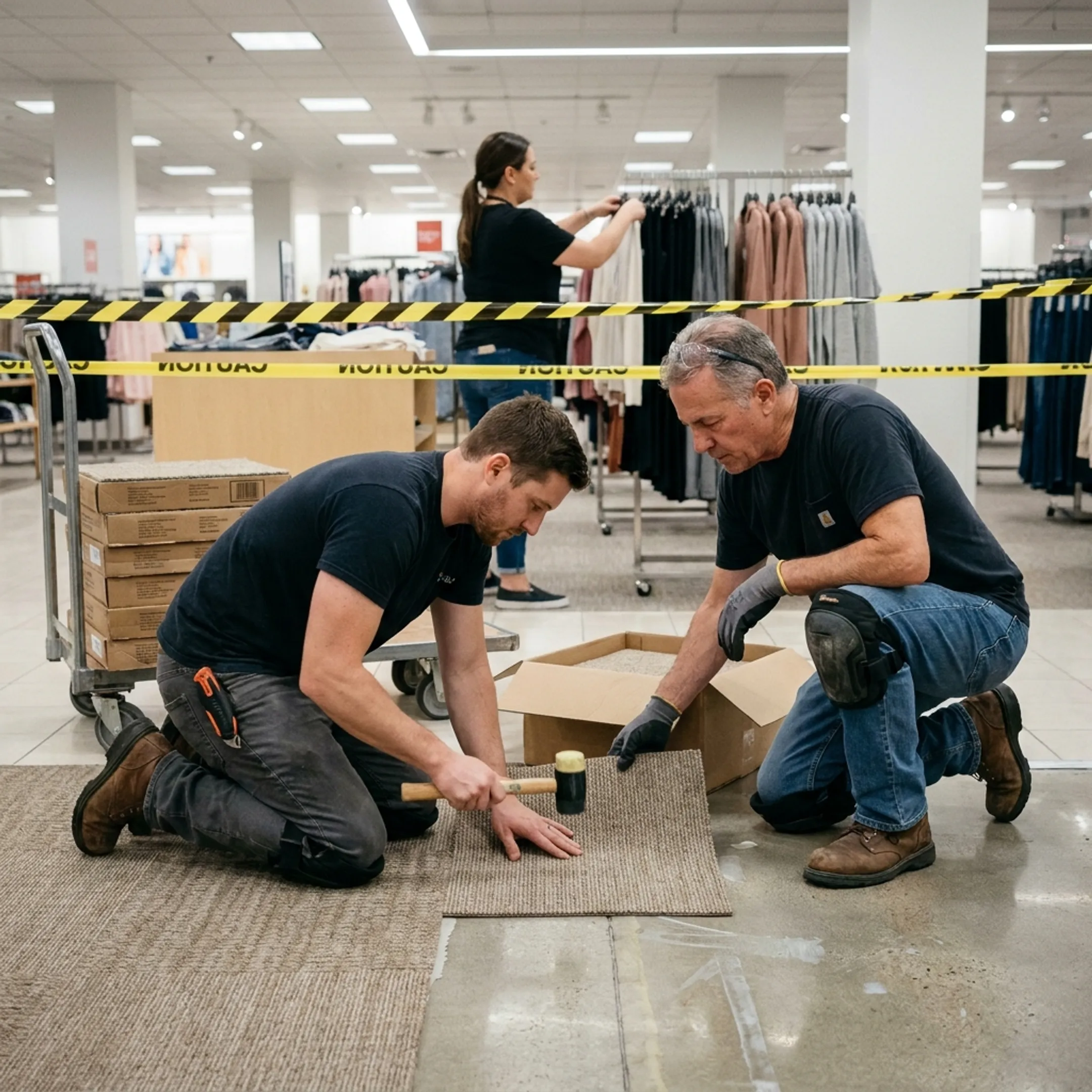 Retail commercial carpeting