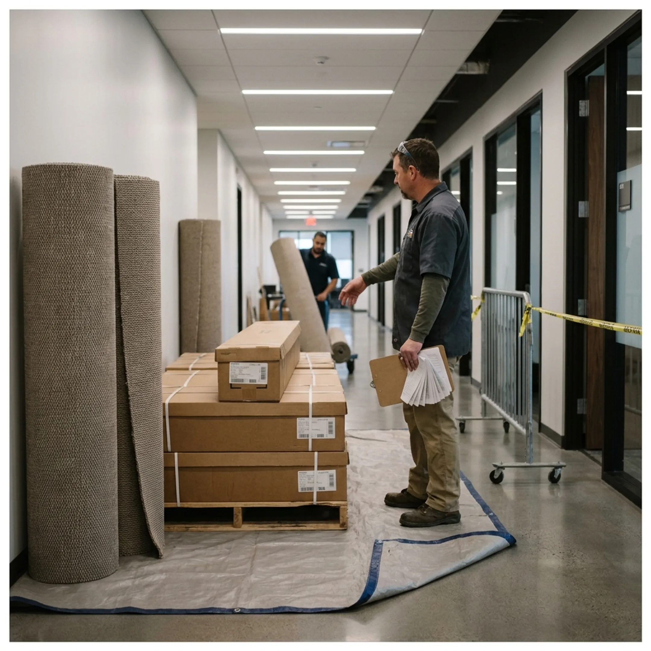 Large-scale commercial flooring project